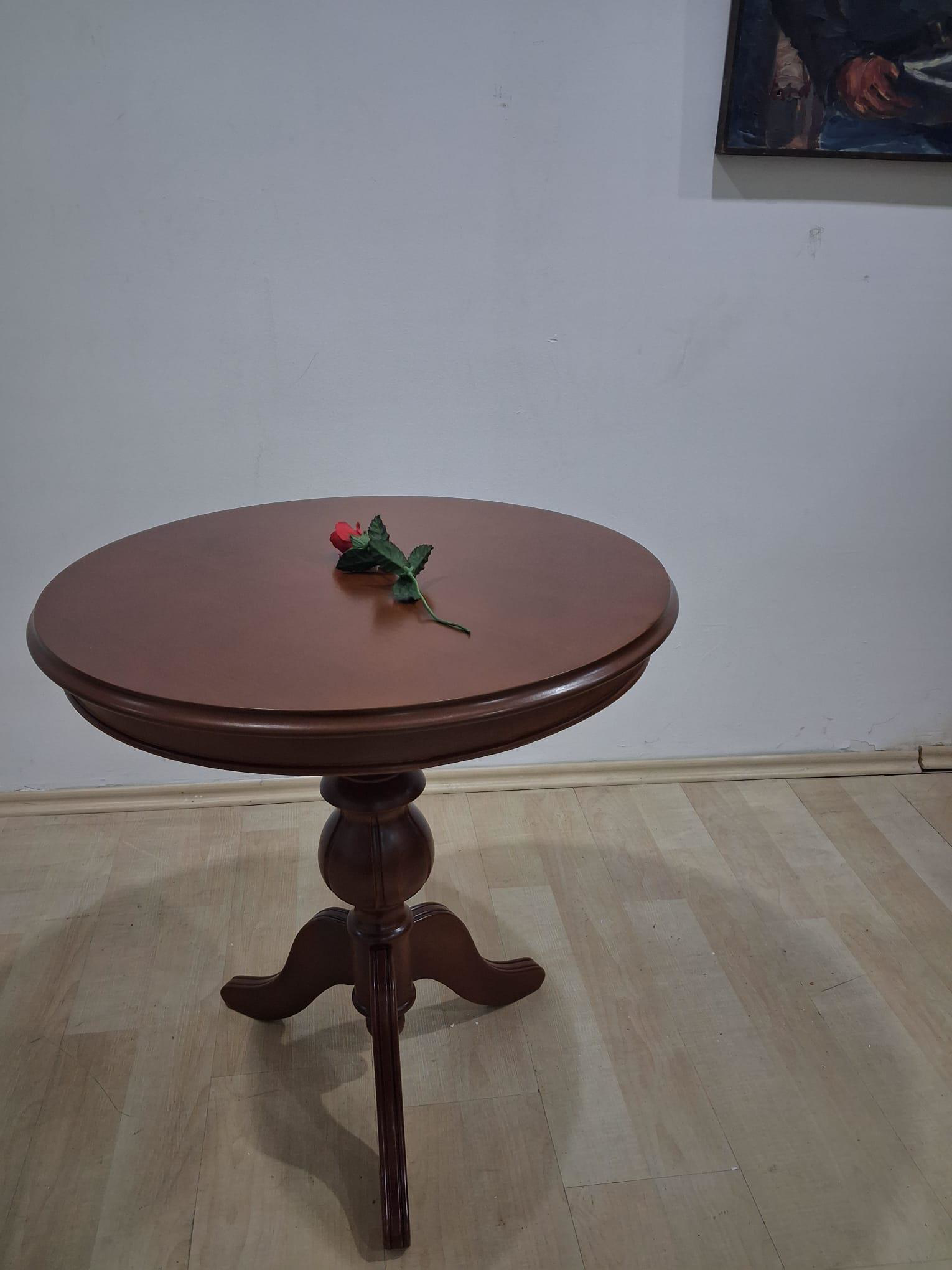 Fiskos st 17384 Baba Kayın Arslan ayak MDF tabla Parlak Ceviz ren