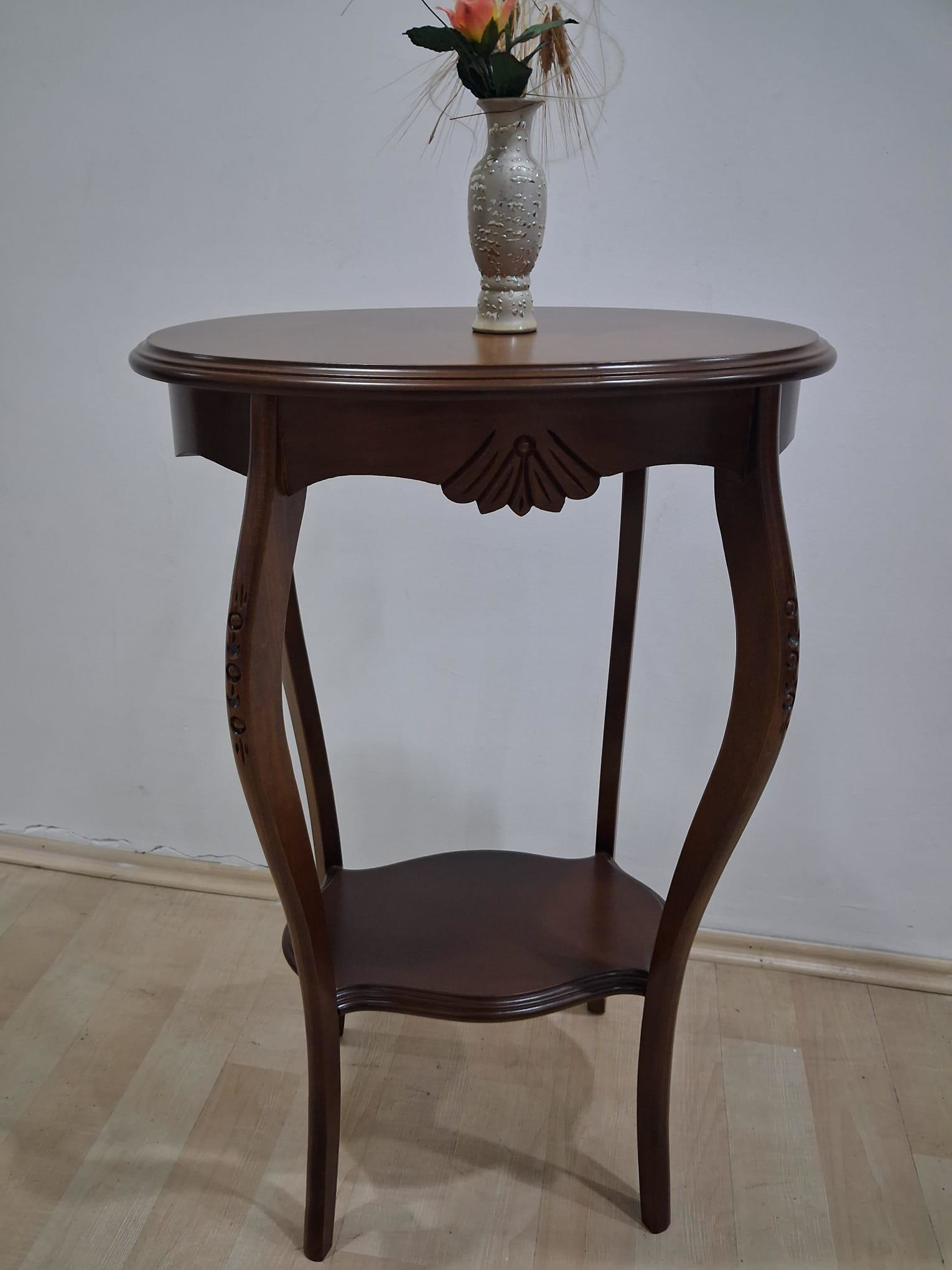 Fiskos ST 17971 Çiçeklik Oyma Model Kaplama Kayın tabla ayak Parl