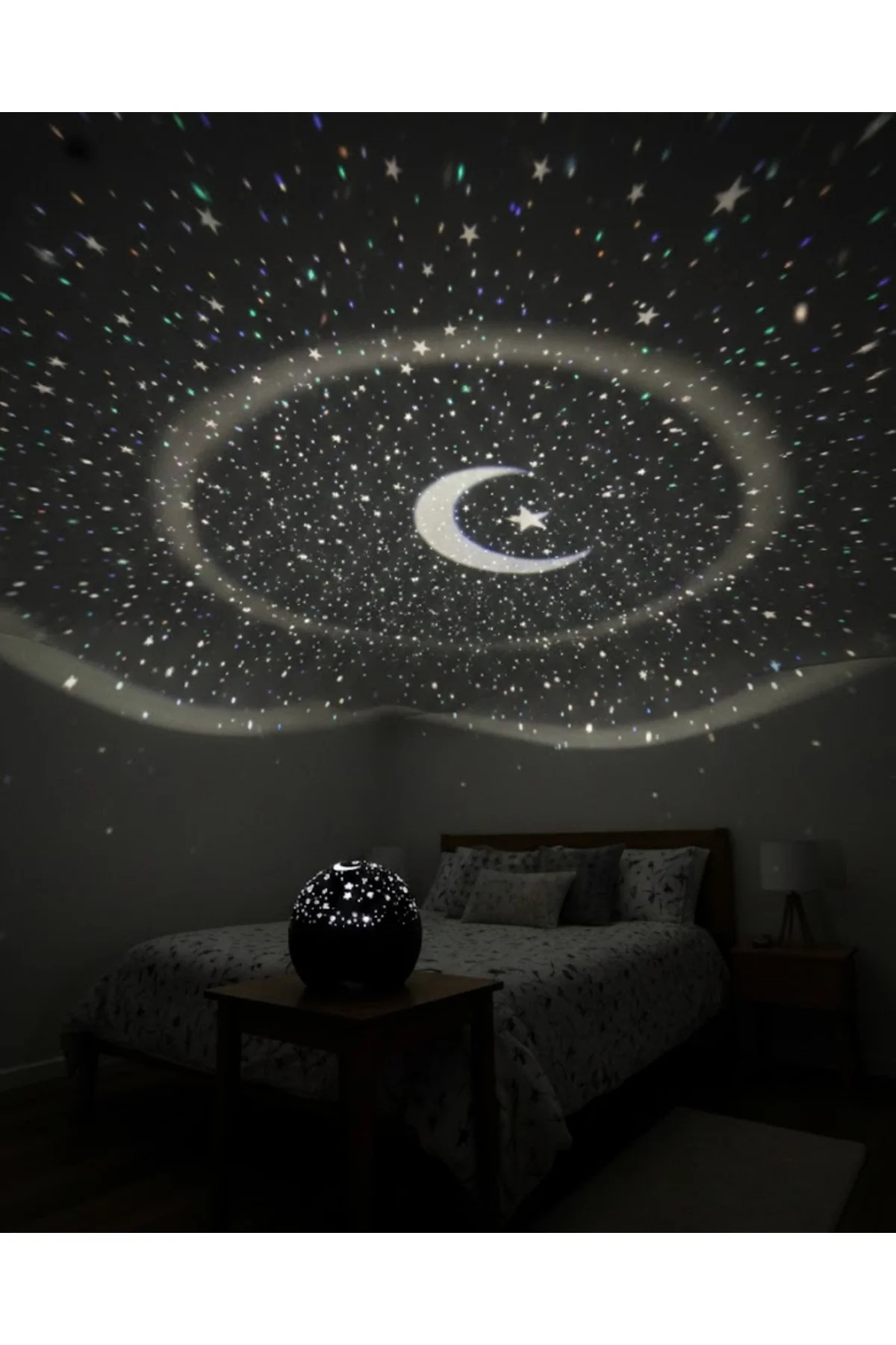 Fişli Yıldız Projektör Gece Lambası Müzikli