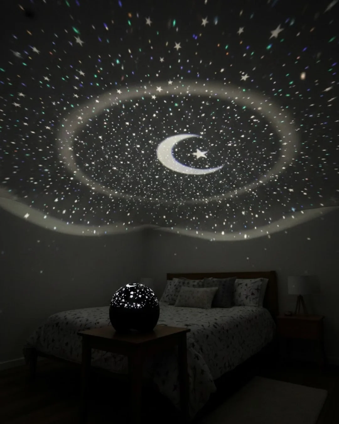 Fişli Yıldız Projektör Gece Lambası Müzikli