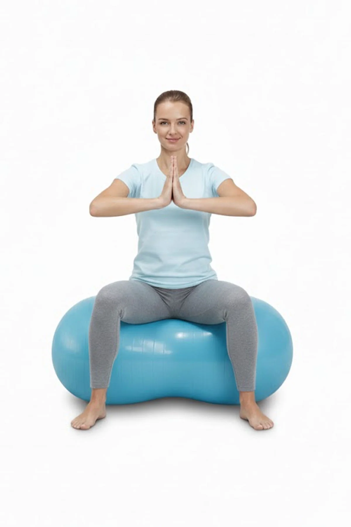 Fıstık Pilates Topu 90 cm | Yer Fıstığı Pilates Topu ve Pompa Den