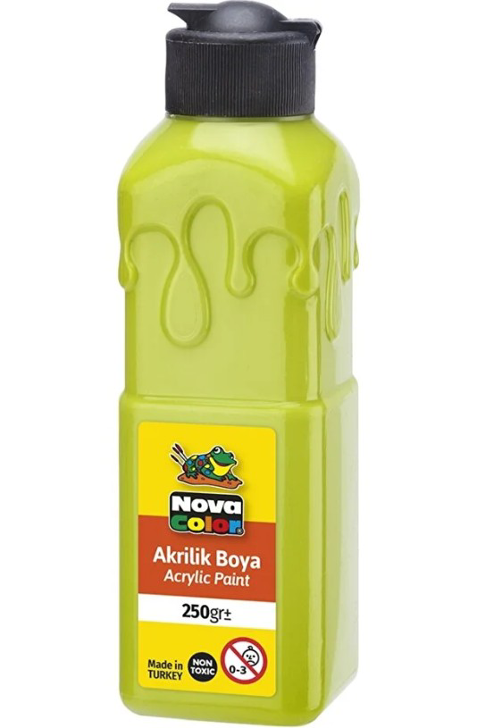 Fıstık Yeşili Akrilik Boya 250 gr 1 Adet Su Bazlı Akrilik Boyası 