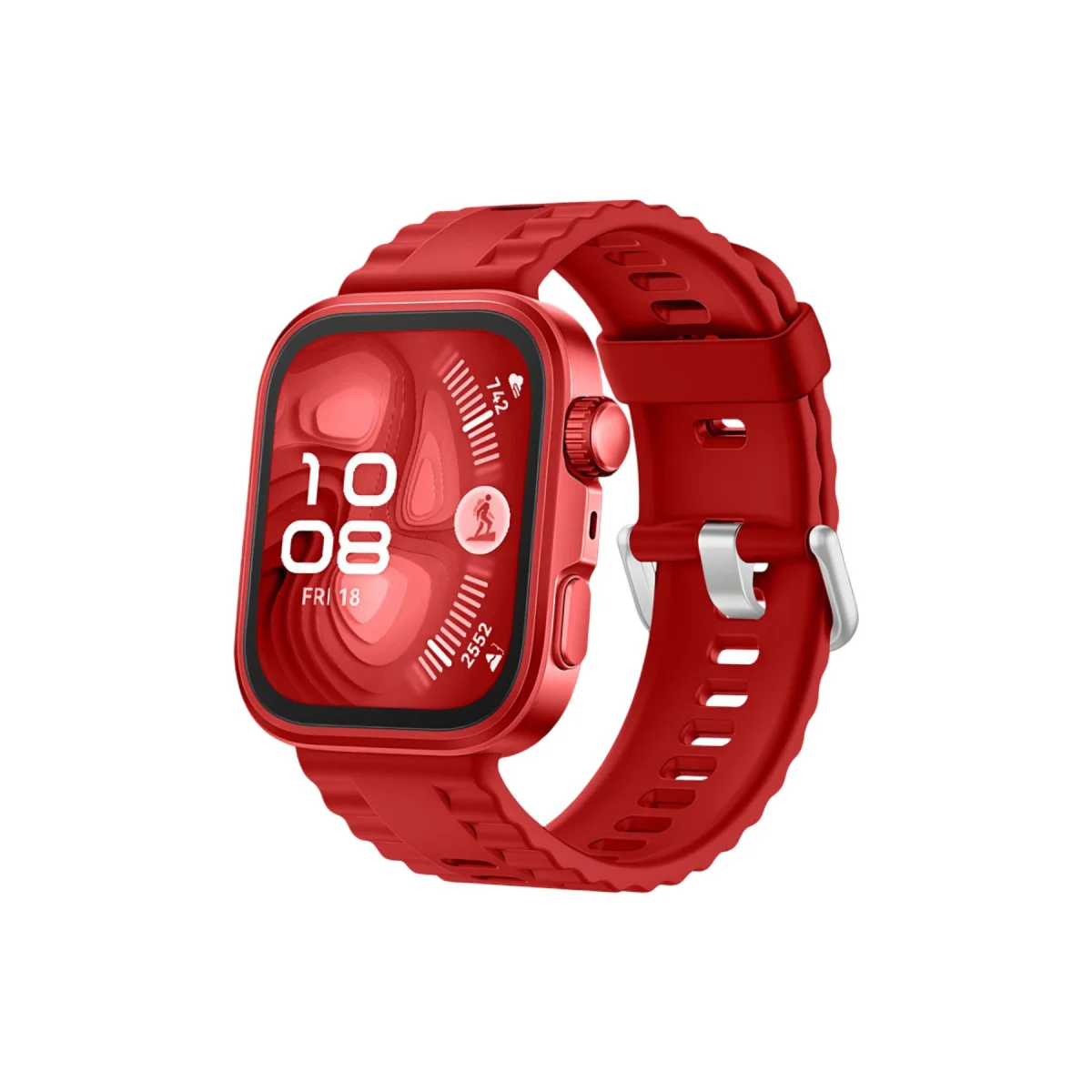 Fit 4 Nova Kırmızı Silikon Kordon - Watch Fit 3 Uyumlu, Hızlı Değişimli