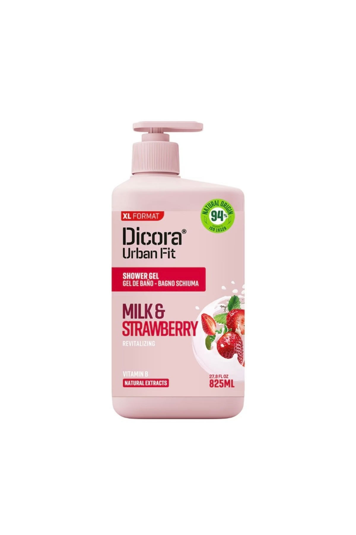 Fit Duş Jeli Vitamin B Çilek ve Süt 825 ml