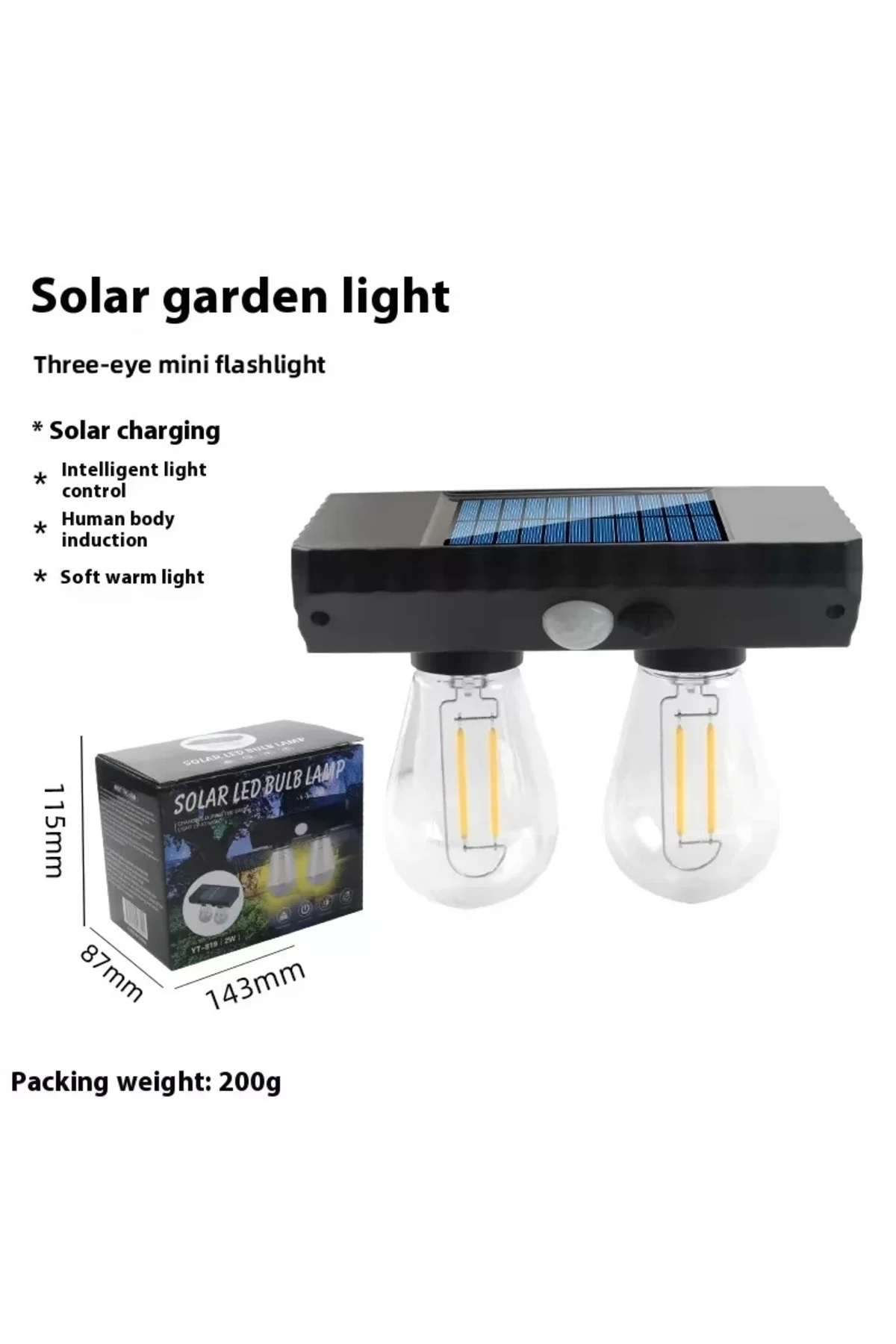 Fithome Yt-819 2 Watt Suya Dayanıklı Hareket Sensörlü Solar Led L