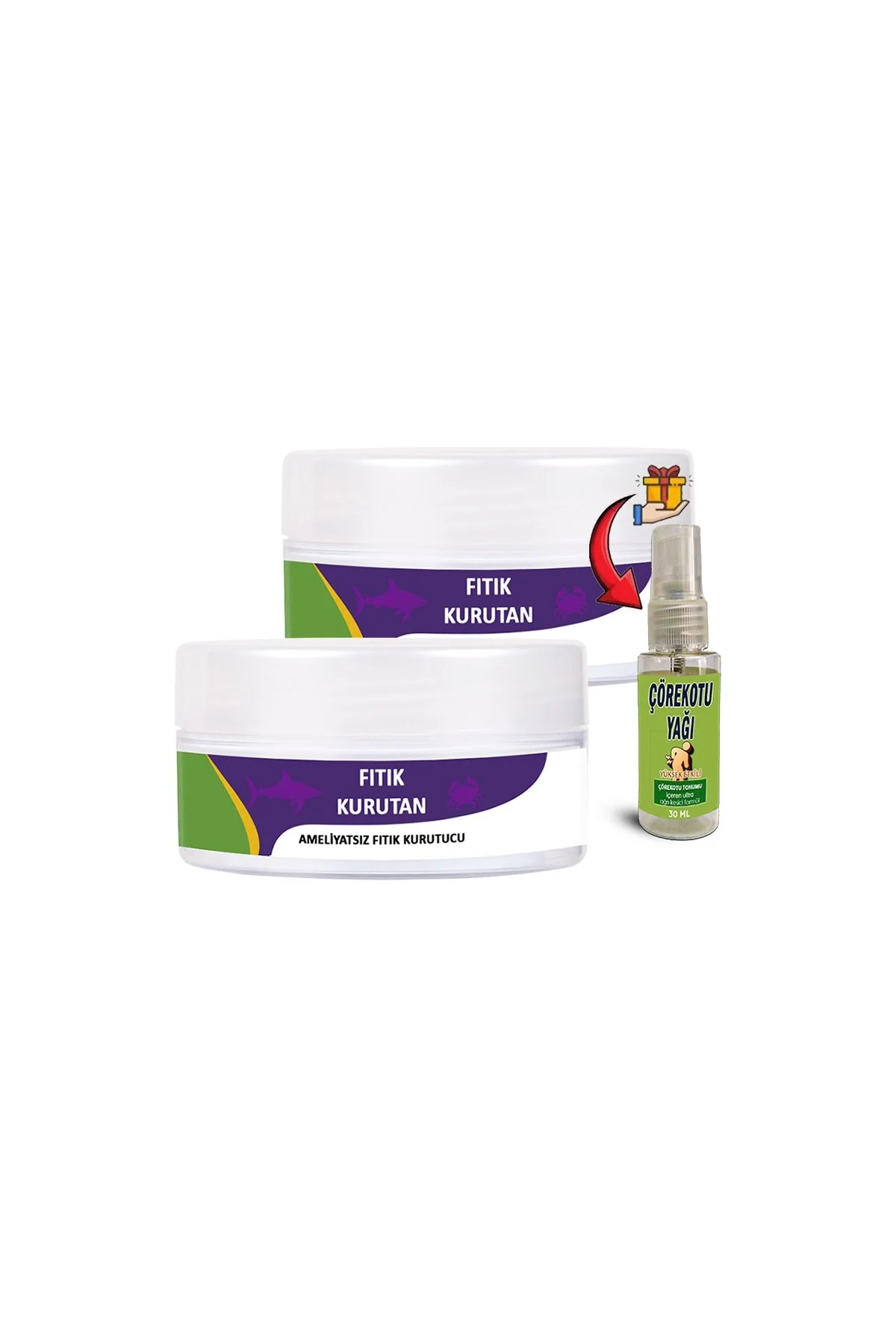 Fıtıkkurutan 2 Tane 50 ml Krem + Çörek Otu Yağı