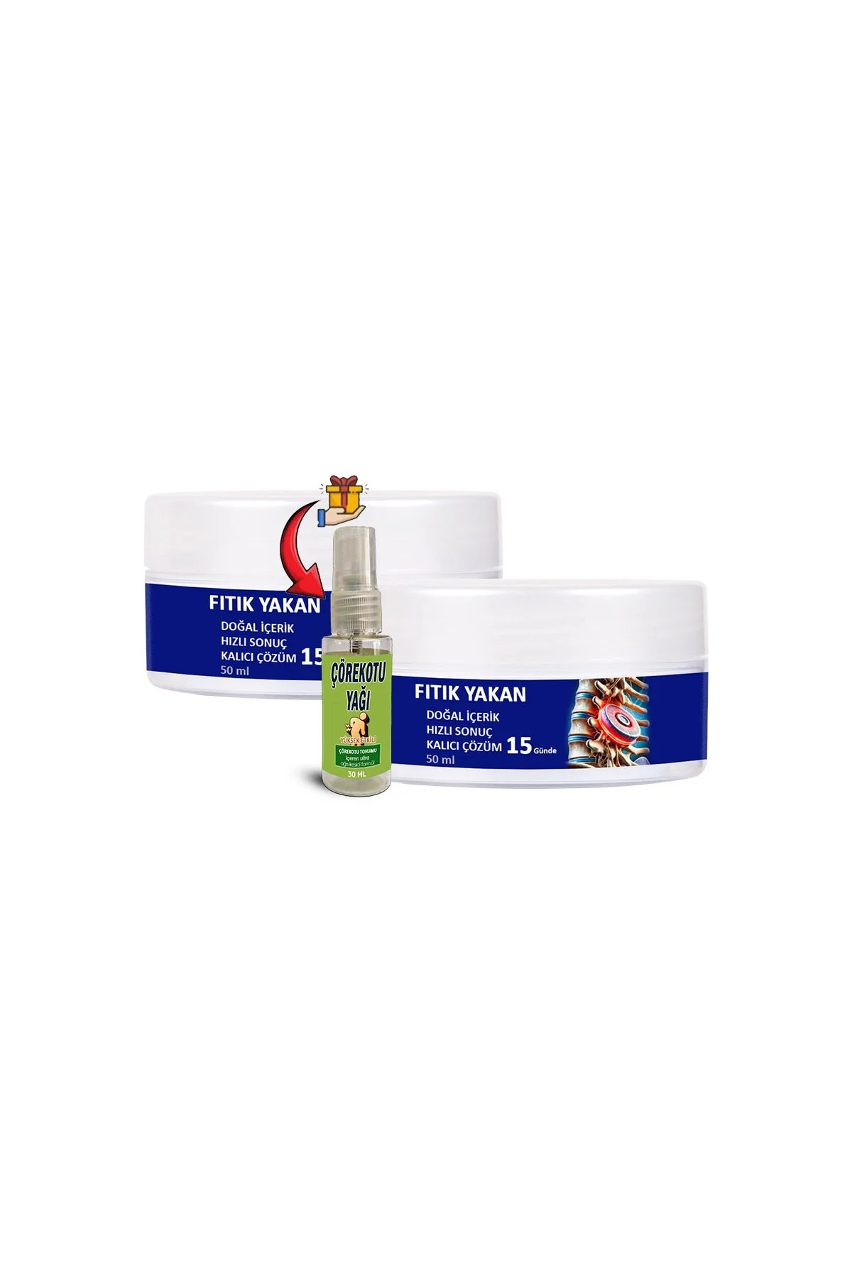 FıtıkYakan 2 Tane 50 ml Krem + Çörek Otu Yağı FıtıkYakan 2 Tane 50 ml Krem + Çörek Otu Yağı - Görsel 2