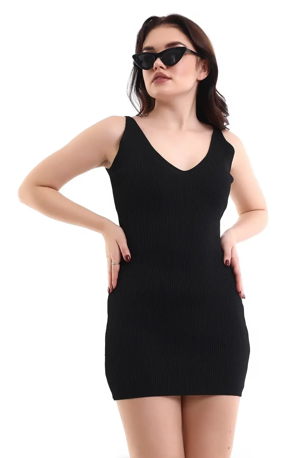 Fitilli Dar Seksi Mini Elbise