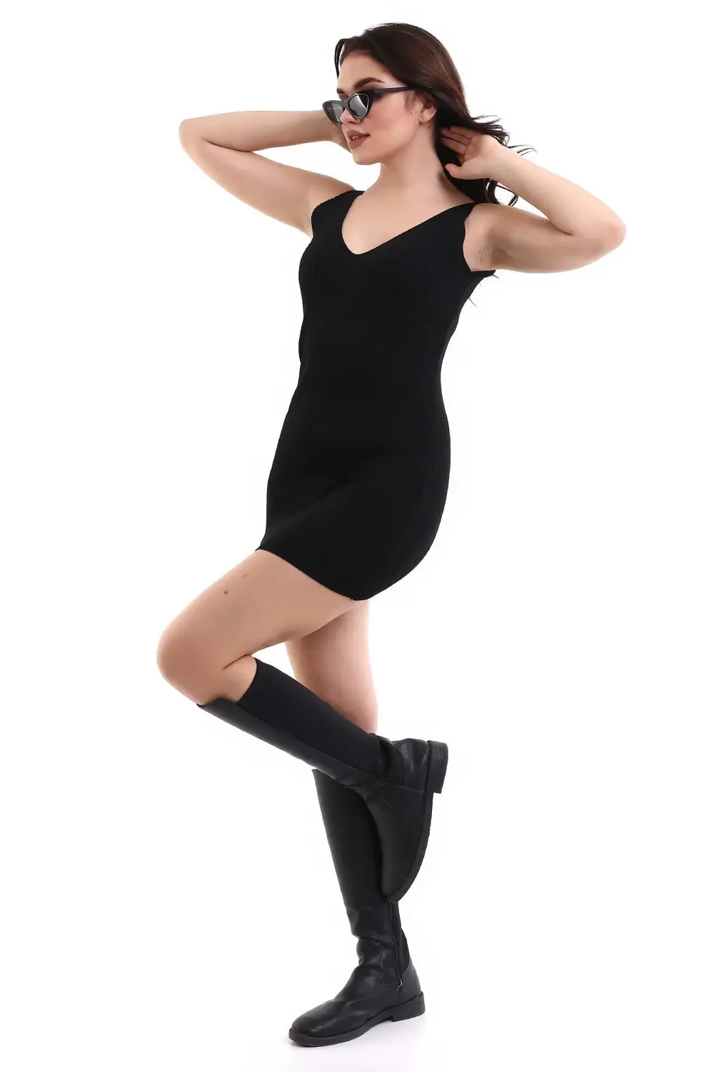 Fitilli Dar Seksi Mini Elbise