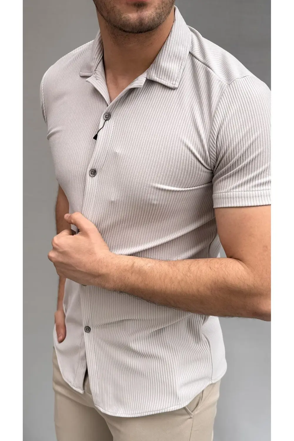 Fitilli Slim Gömlek