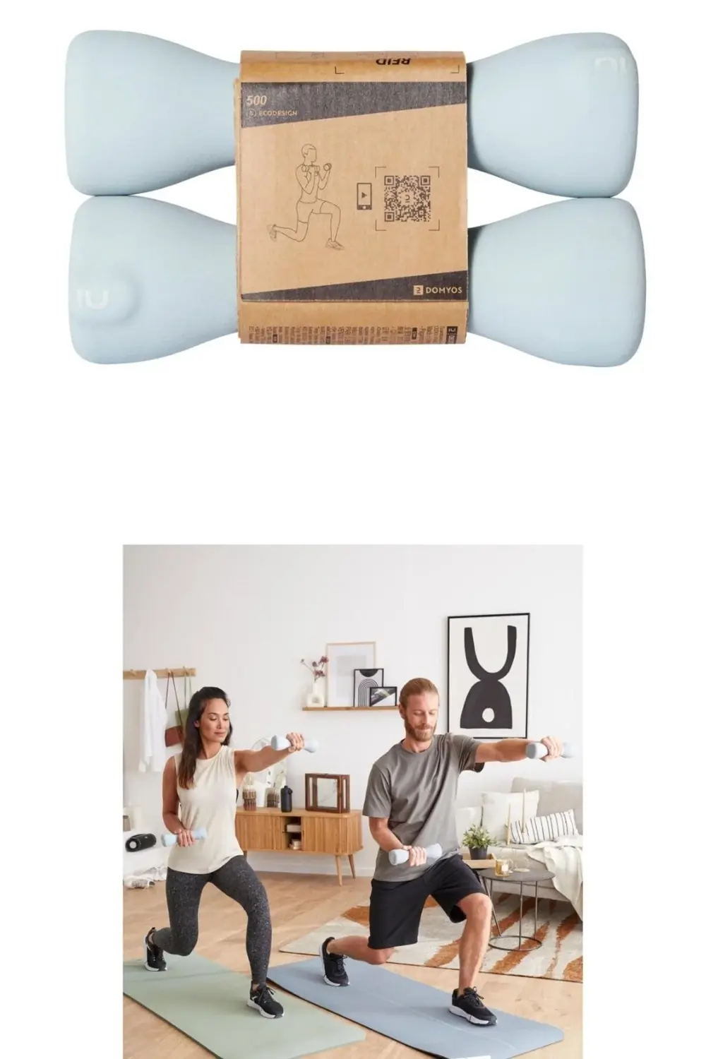 fitness dambılı 2x2 kg mavi easy