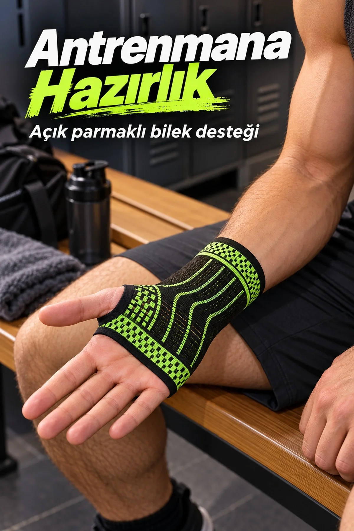 Fitness ve Antrenman İçin Avuç İçi Destekli Sporcu Bilekliği - Görsel 2