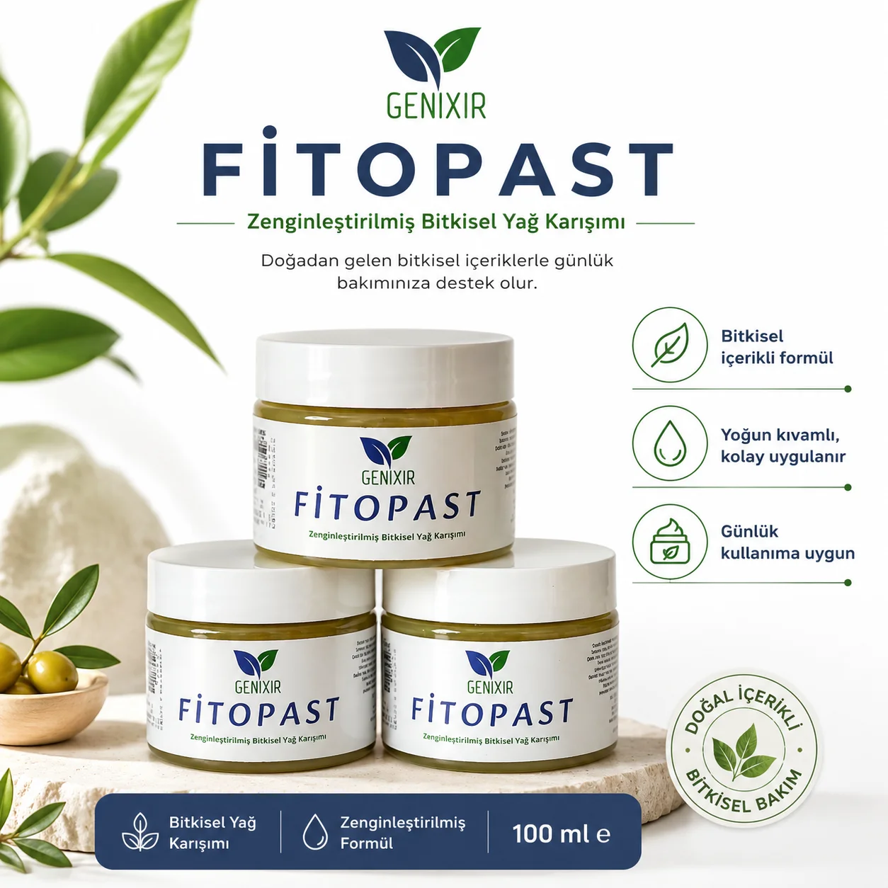 Fitopast Bitkisel Yağ Karışımı 100 ml – Doğal Bakım Macunu