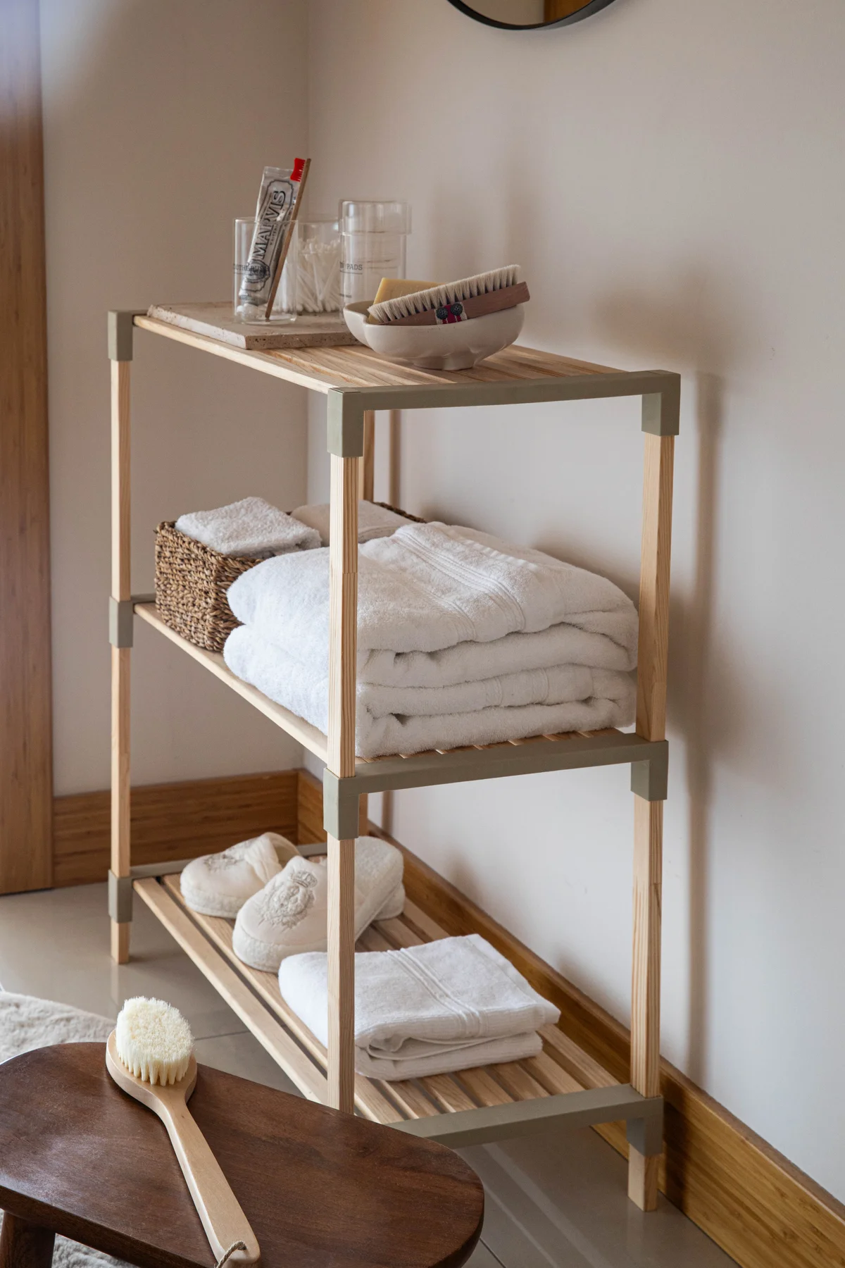 FIX-2006-3 Çok Amaçlı Modüler 3 Katlı Ahşap Raf