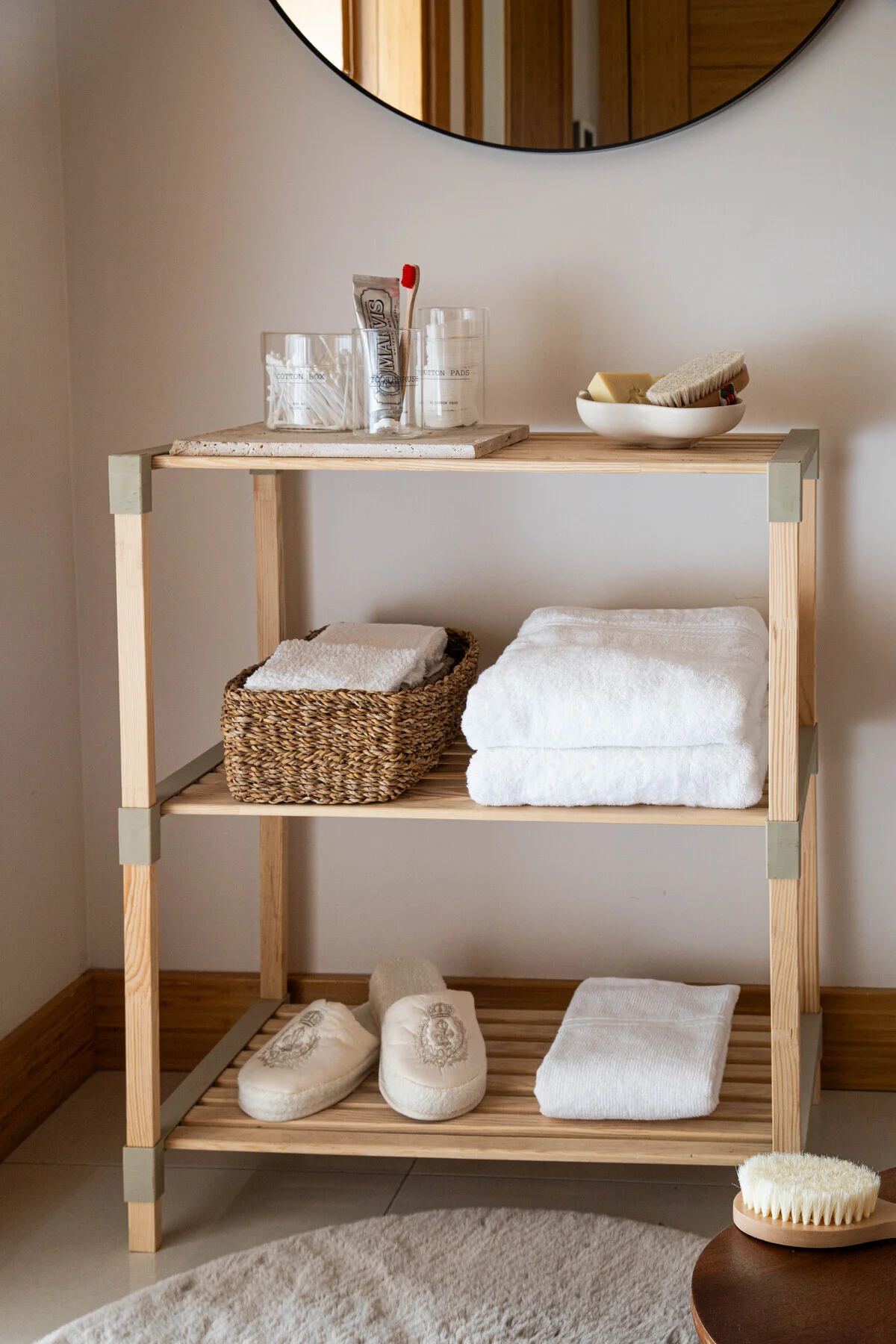 FIX-2006-3 Çok Amaçlı Modüler 3 Katlı Ahşap Raf