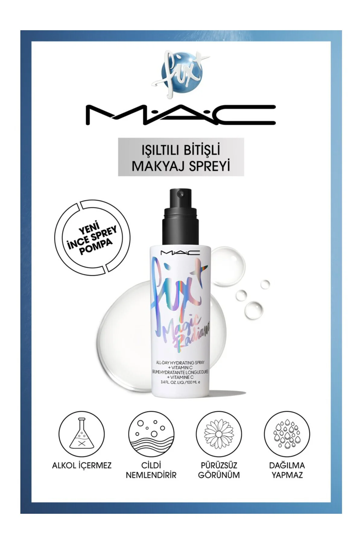 FIX+ Magic Radiance Işıltılı Görünüm Sağlayan Makyaj Sabitleyici 