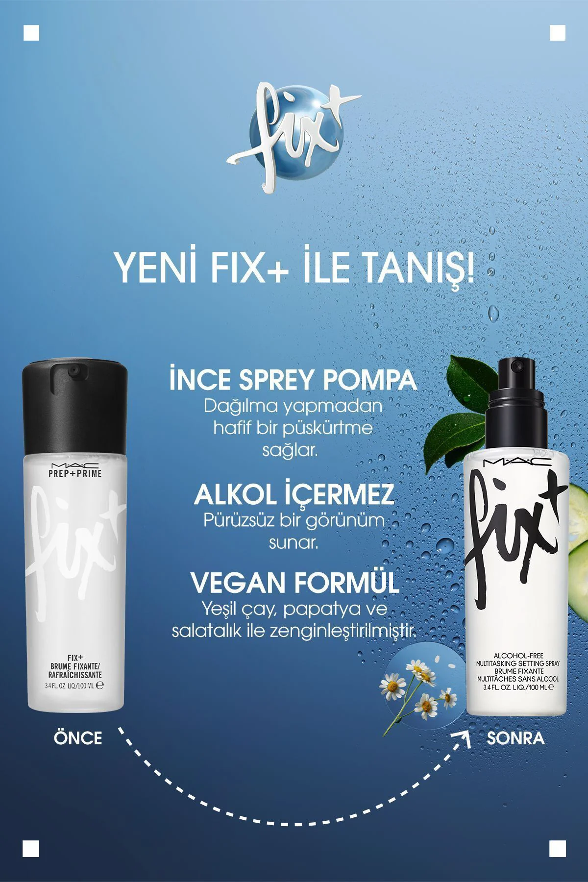 Fıx Original Çok Yönlü Makyaj Spreyi Cildi Hazırlar & Sabitler 10