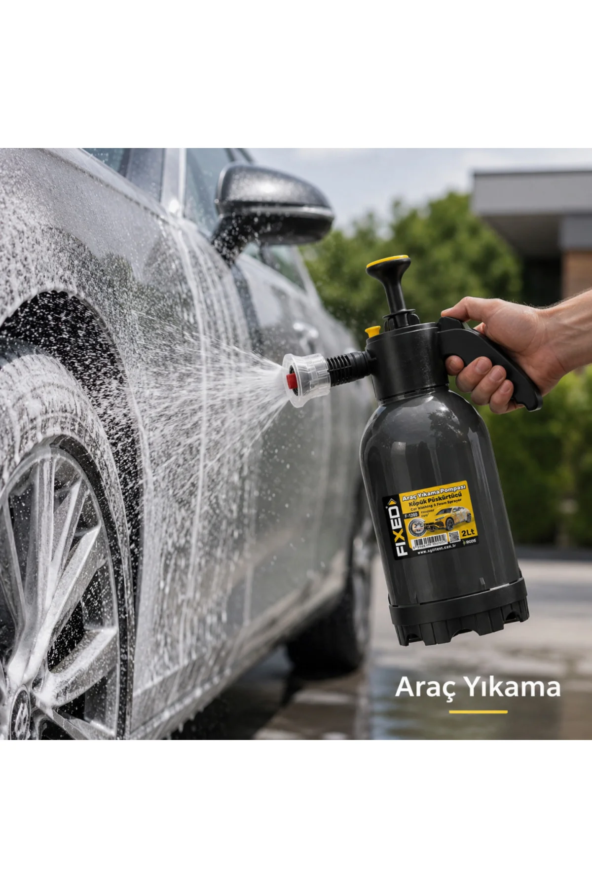 FIXED F1200 Basınçlı Köpük Püskürtücü 2 Litre Araç Yıkama ve İlaçlama Pompası