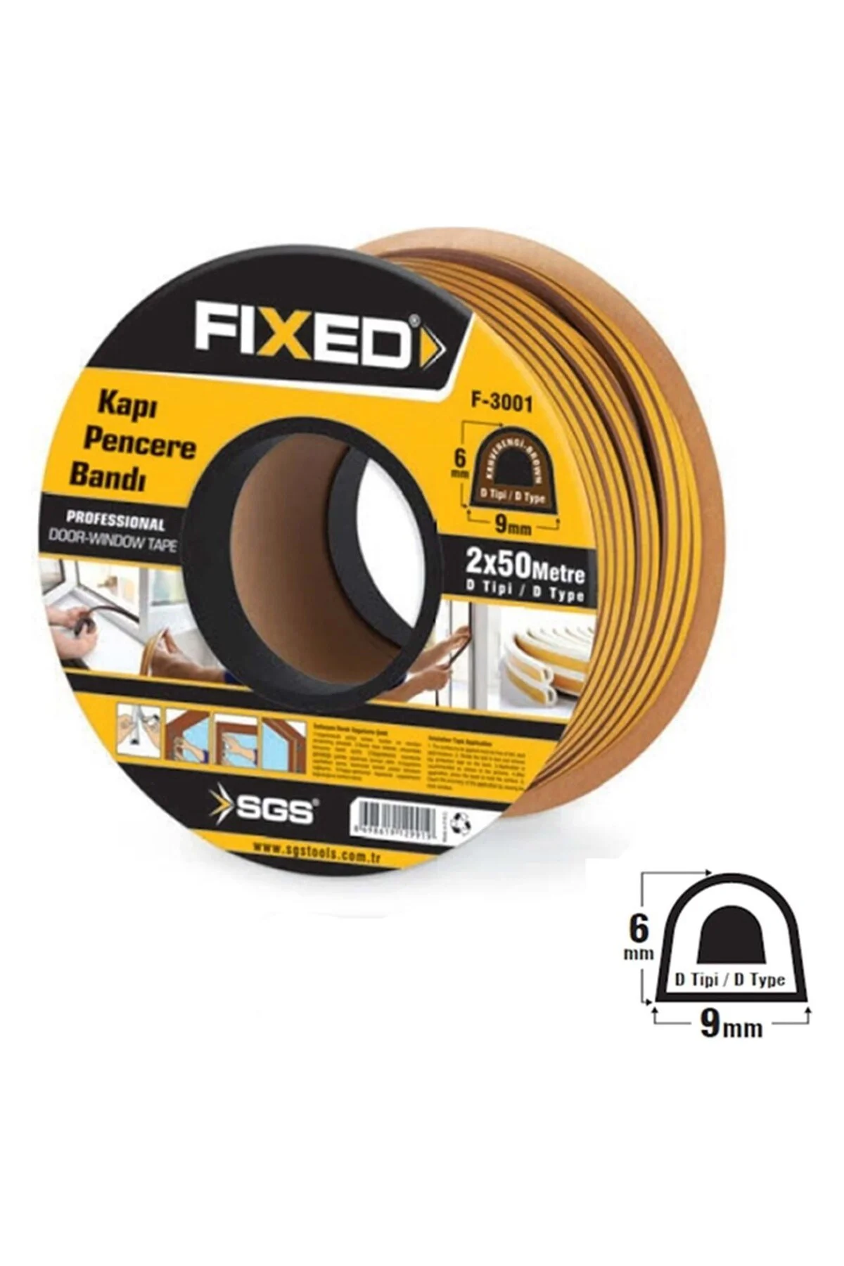Fıxed Kapı - Pencere Fitili Beyaz 2X50MT