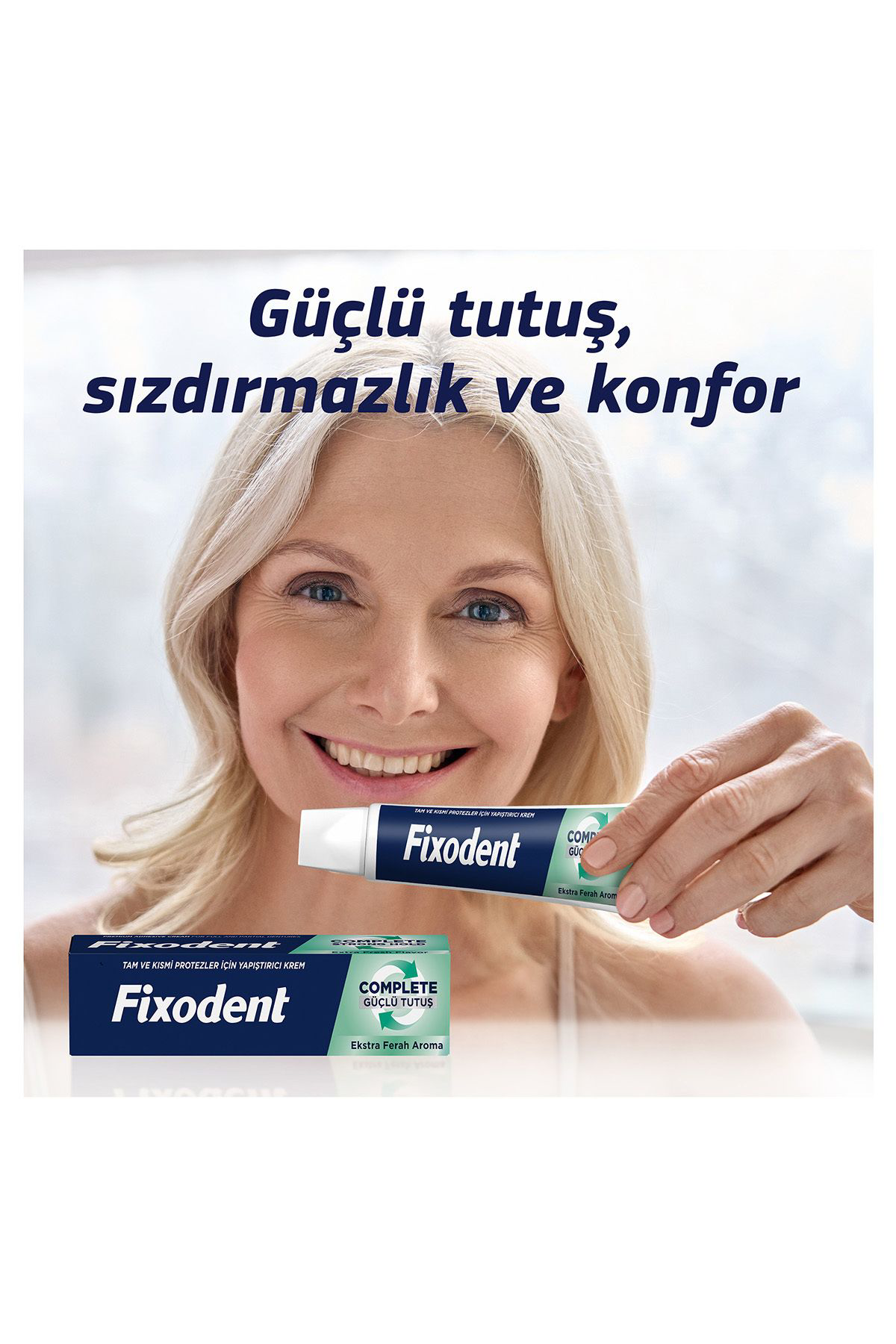 Fixodent  Diş Protez Yapıştırıcı Krem Complete Ekstra Ferah 47 Gr