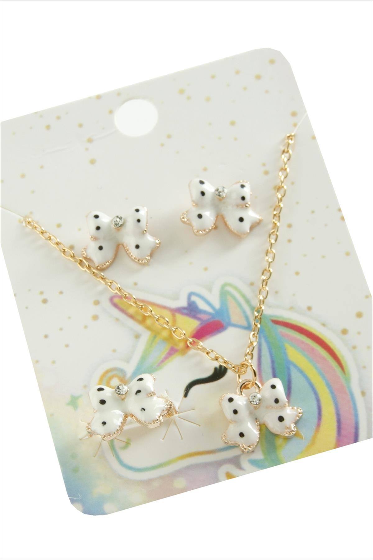 Fiyong Mineli Set Kolye Zirkon Taşlı Kolye Şık Tasarım