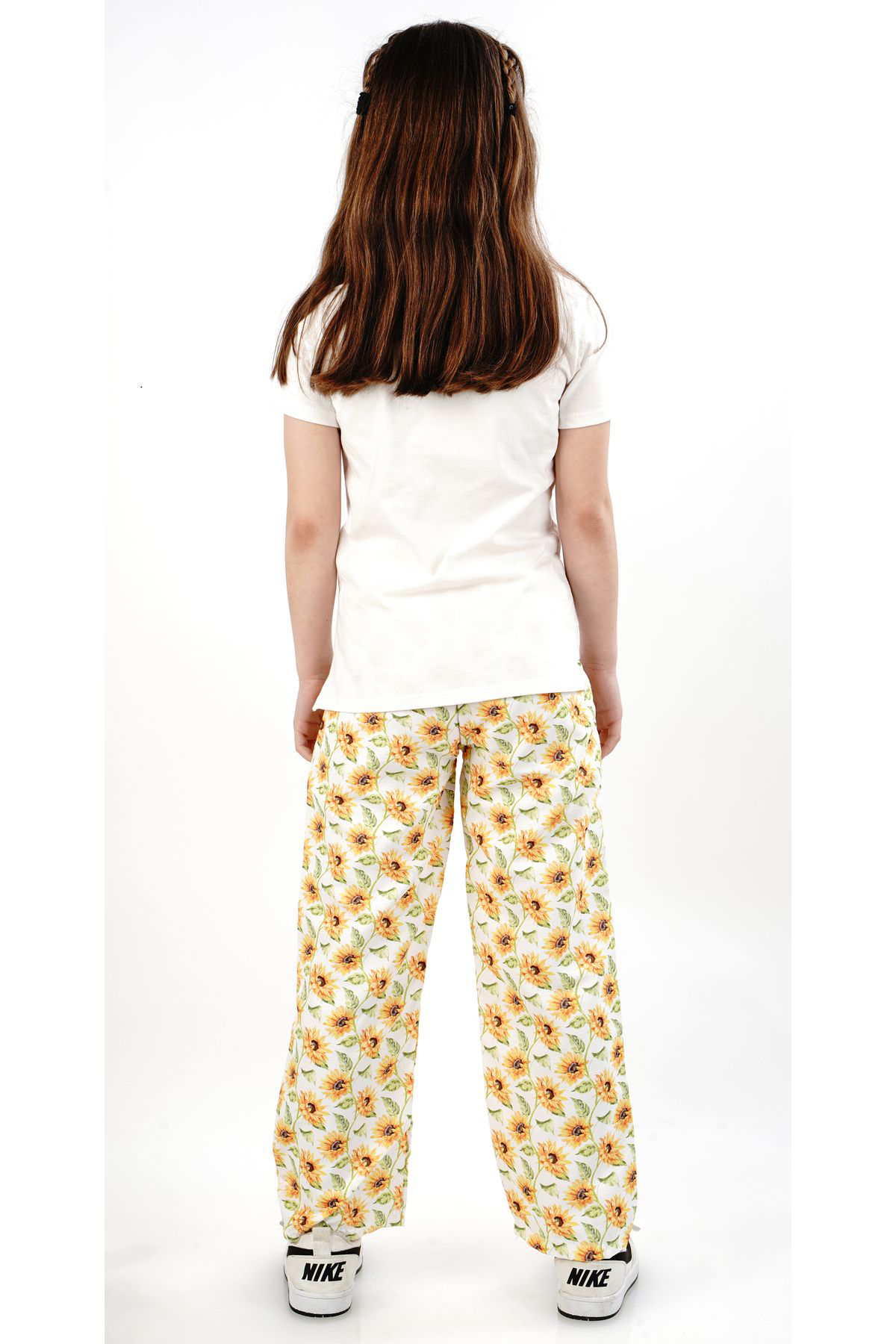 FİYONKLU AYÇİÇEK BASKILI 2/9 YAŞ 2 Lİ TAKIM