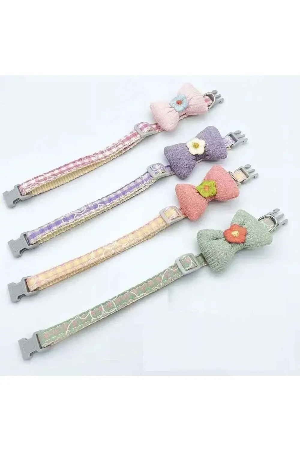 Fiyonklu Kedi Tasması - Çok Hafif - Ayarlanabilir Küçük Evcil Köp