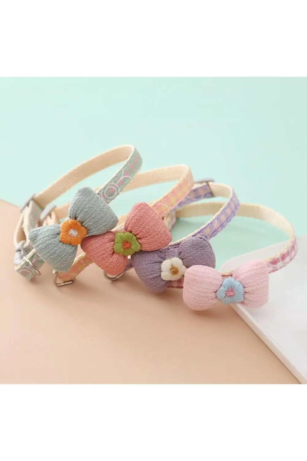 Fiyonklu Kedi Tasması - Çok Hafif - Ayarlanabilir Küçük Evcil Köp