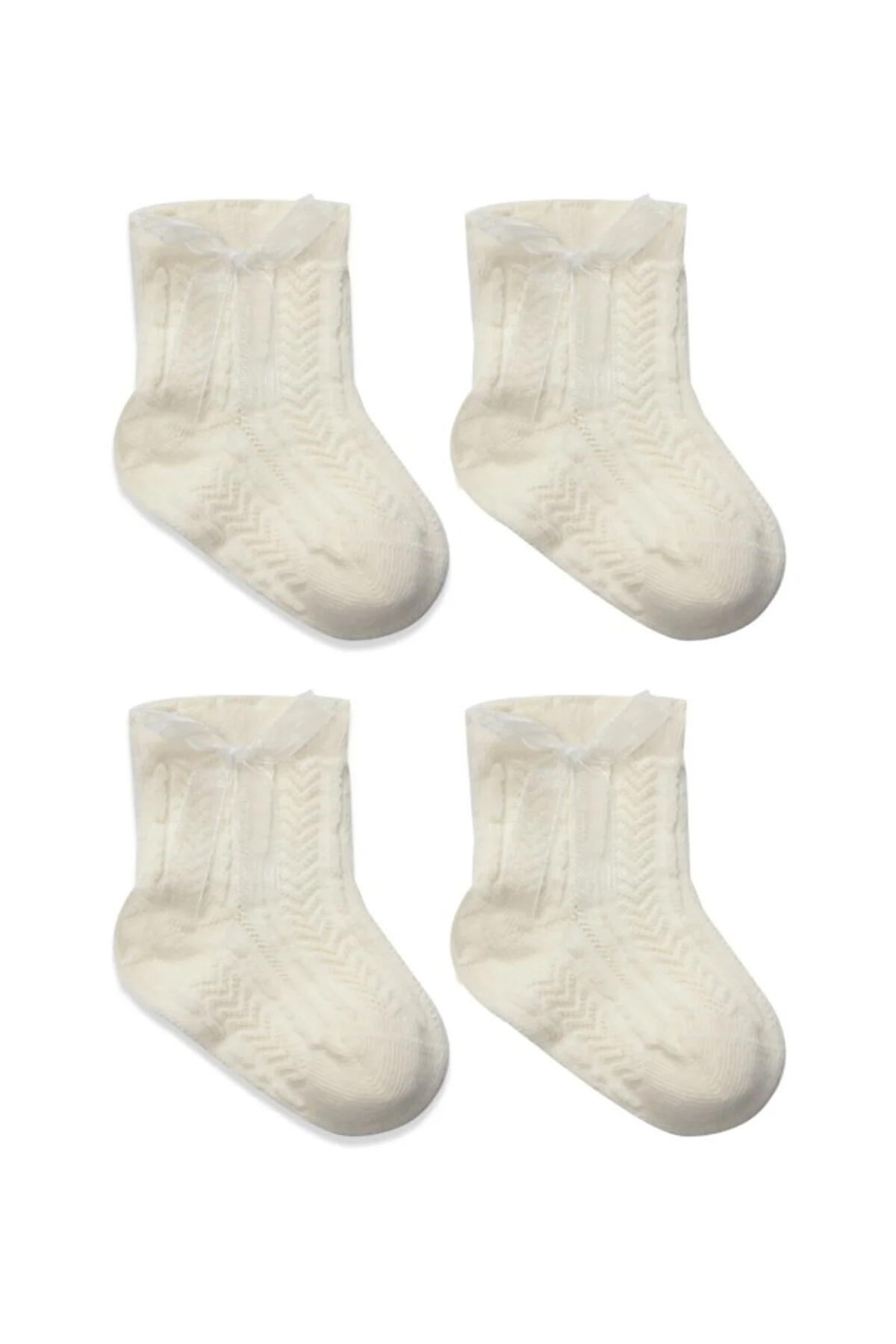 Fiyonklu Penye Soket Çorap 2li 10150 Naturel