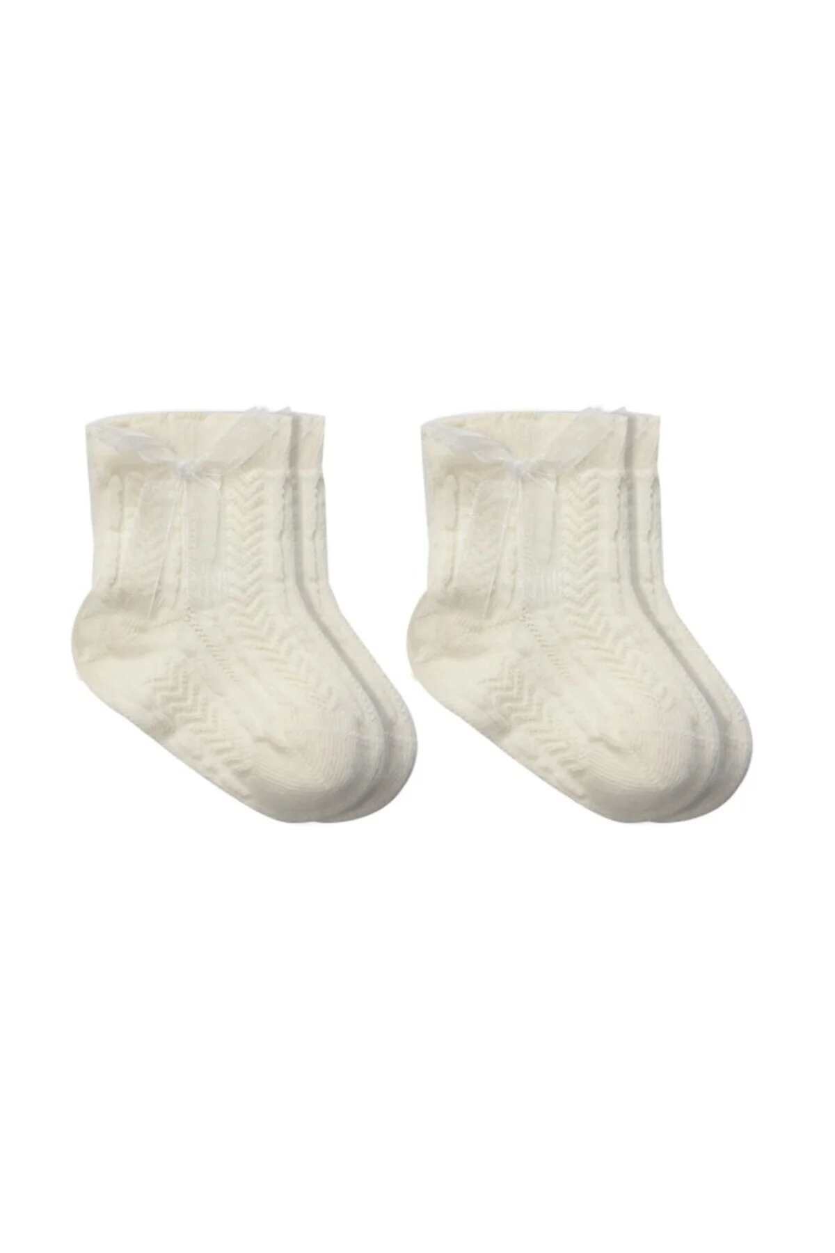 Fiyonklu Penye Soket Çorap 2li 10150 Naturel