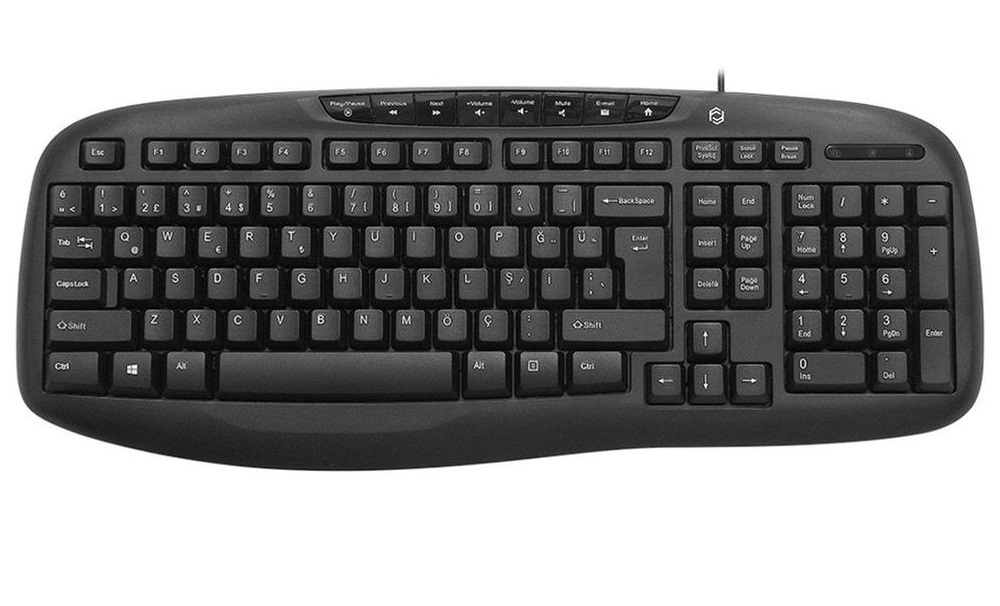 Frisby Fk-4820Qu Multimedya Q Klavye Usb Kablolu Siyah