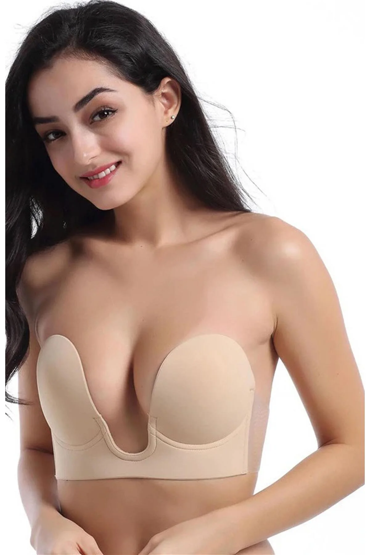 F.K. Lingerie Kadın Push Up Görünmez Kendinden Yapışkanlı Hayalet Büstiyer Sütyen 1309