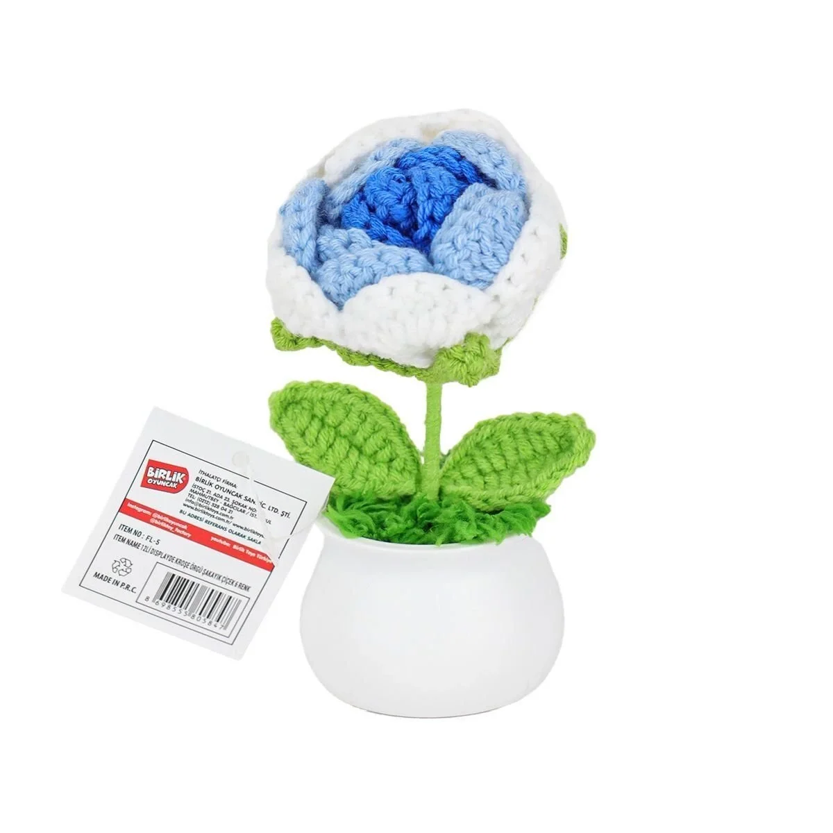 FL-5 Kroşe Örgü Şakayık Çiçek -Birliktoys