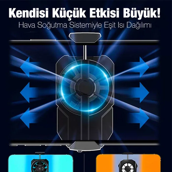 FL-A2 Hava Soğutmalı Cep Telefon Soğutucu Fanı - Oyun Oynarken Telefon Isınmasına Son