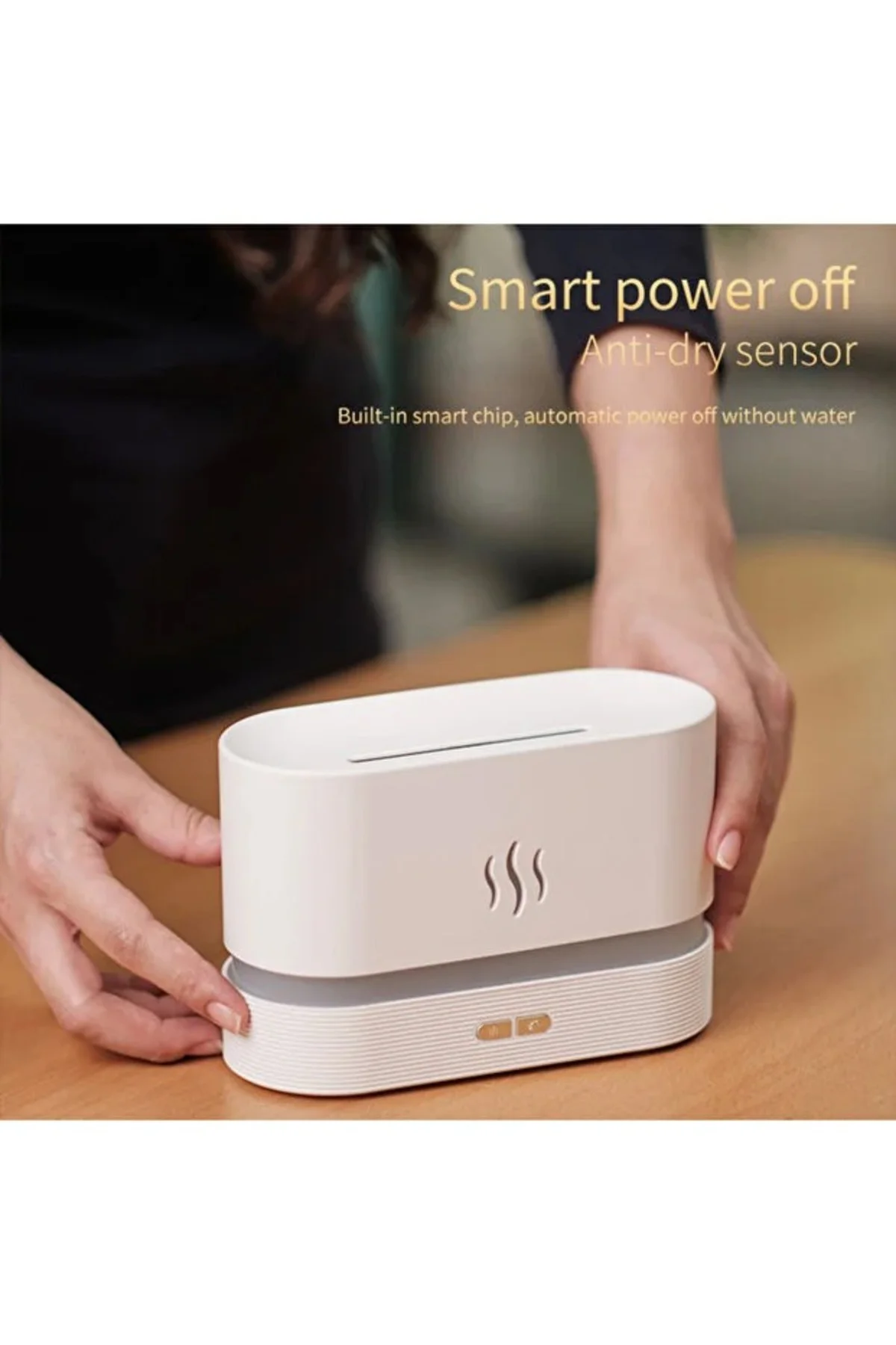Flame Aroma Diffuser Hava Nemlendirici Oda Koku Makinesi