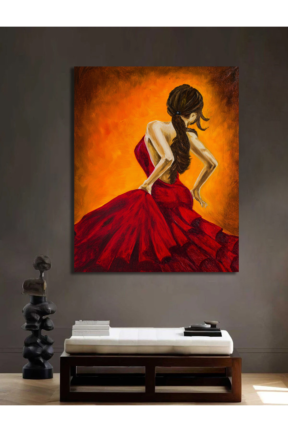 Korkmazkanvas Flamenko Dans Eden Kız, Profesyonel Flamenko Dansçısı. Kanvas Tab