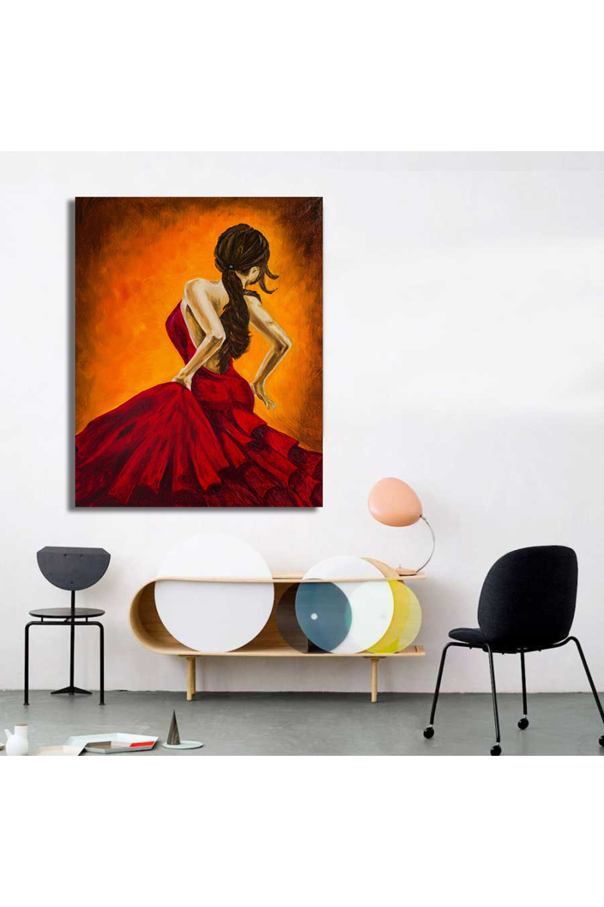 Korkmazkanvas Flamenko Dans Eden Kız, Profesyonel Flamenko Dansçısı. Kanvas Tab