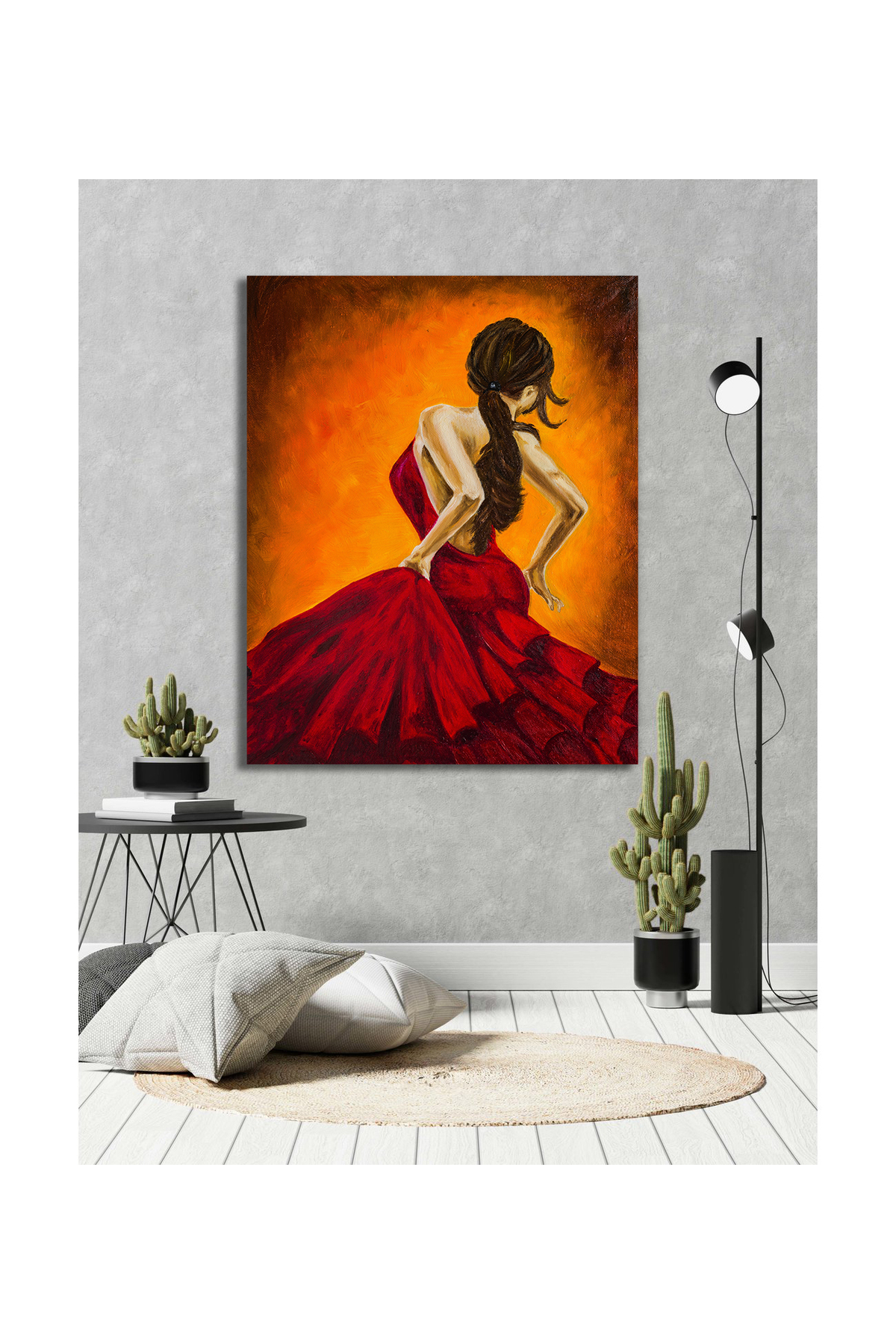 Korkmazkanvas Flamenko Dans Eden Kız, Profesyonel Flamenko Dansçısı. Kanvas Tab