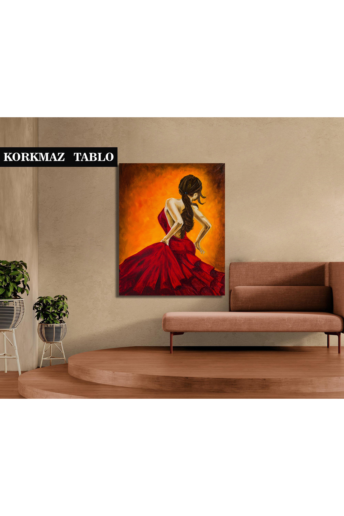 Korkmazkanvas Flamenko Dans Eden Kız, Profesyonel Flamenko Dansçısı. Kanvas Tab