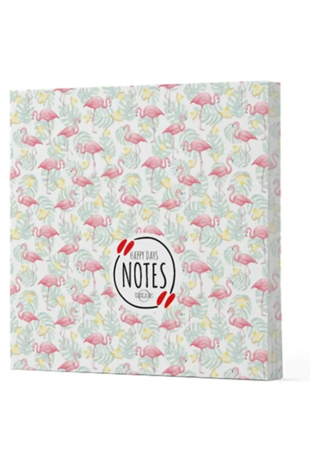 Flamingo 3 - Çizgisiz Yan Boyamalı Defter