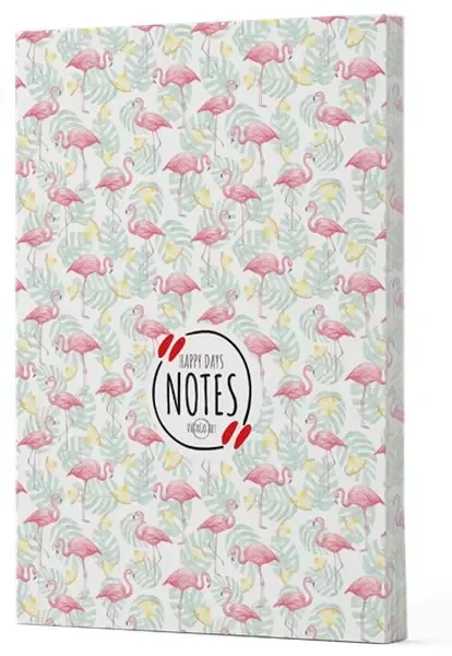 Flamingo 3 - Yan Boyamalı Çizgili Defter Flamingo 3 - Yan Boyamalı Çizgili Defter