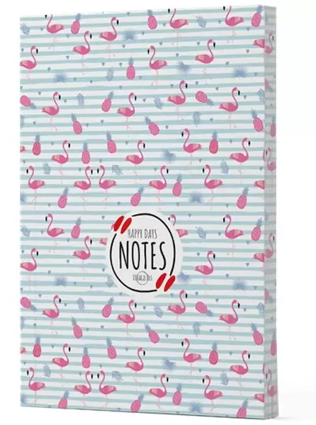 Flamingo 4 - Yan Boyamalı Çizgili Defter Flamingo 4 - Yan Boyamalı Çizgili Defter
