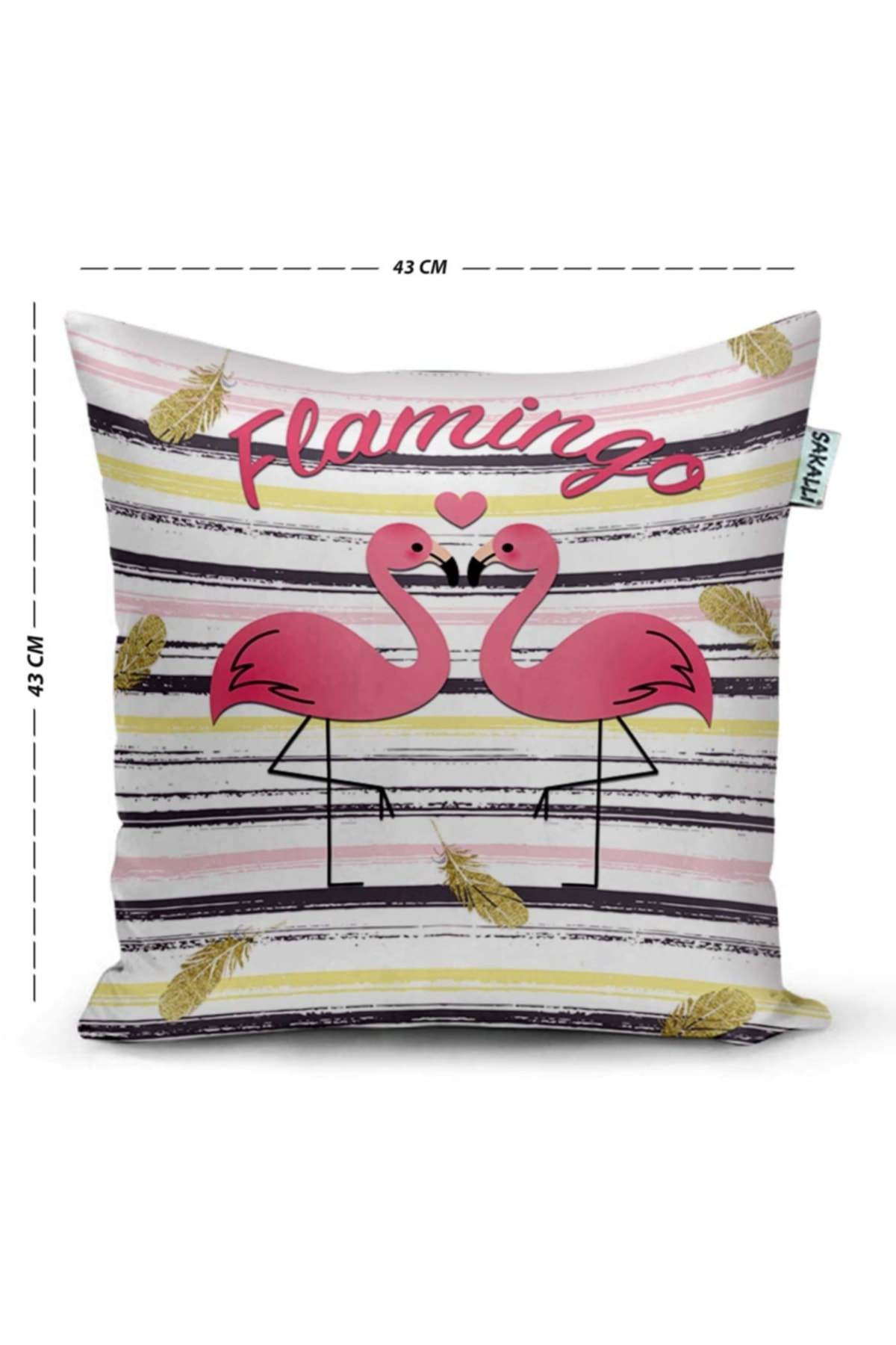 Flamingo Desen 3d Baskılı Dekoratif Kırlent Kılıfı