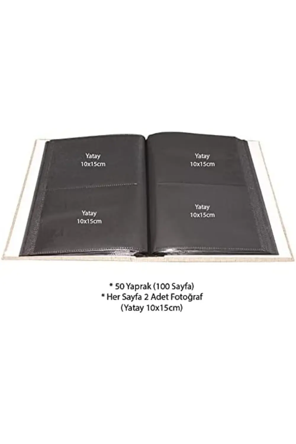 flashtrend 10x15cm 200 Fotoğraf Kapasiteli Lüks Çerçeveli Koton F