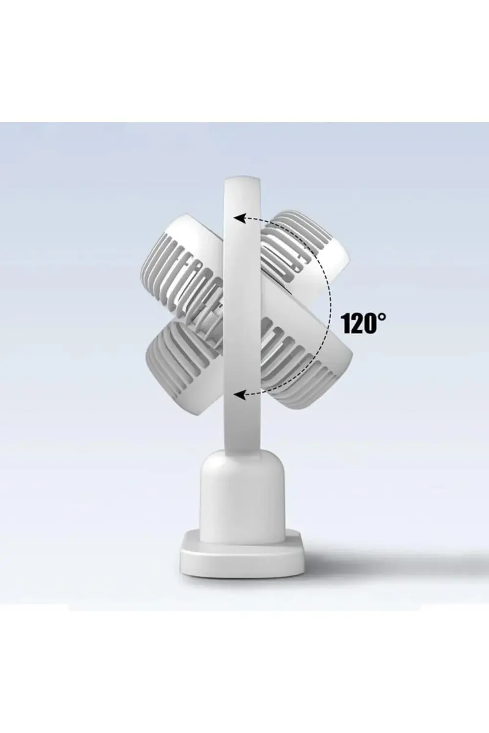 flashtrend Işıklı USB Şarjlı Masaüstü Mini Fan – 3 Kademeli Hız A
