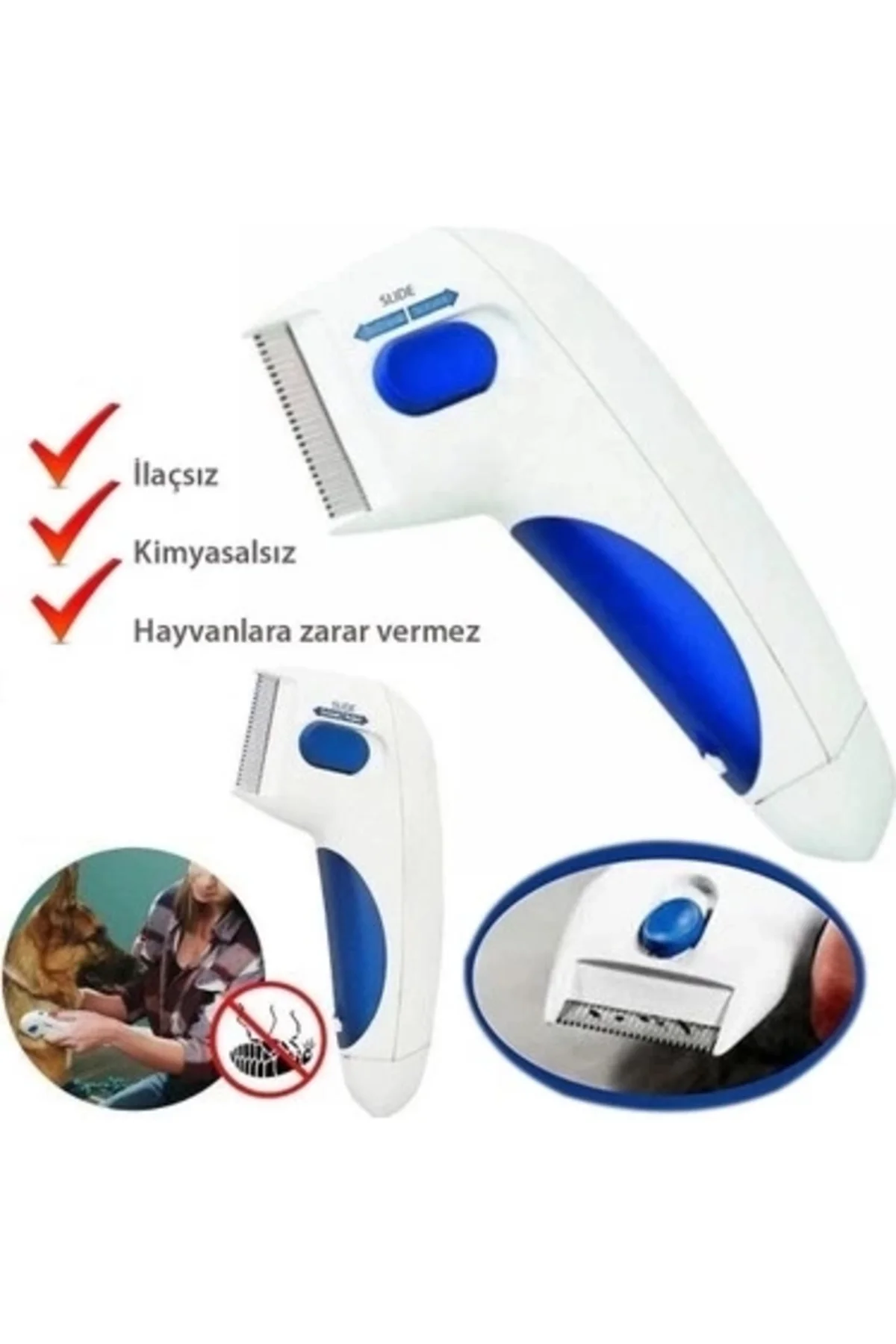 Flea Doctor Kedi Ve Köpekler İçin Pilli Pire Tarağı Flea Doctor Kedi Ve Köpekler İçin Pilli Pire Tarağı