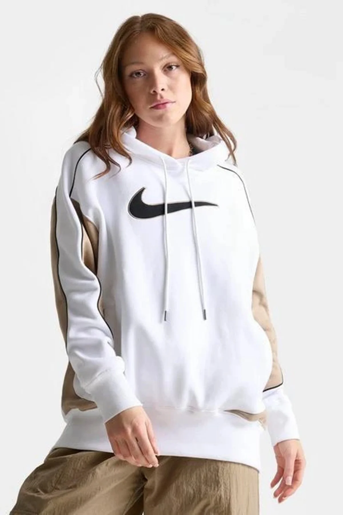 Fleece Overssize Pullover Women's Hoodie Kadın Oversize Kapüşonlu Sweatshirt Beyaz Fiyatı, Yorumları ve Özellikleri