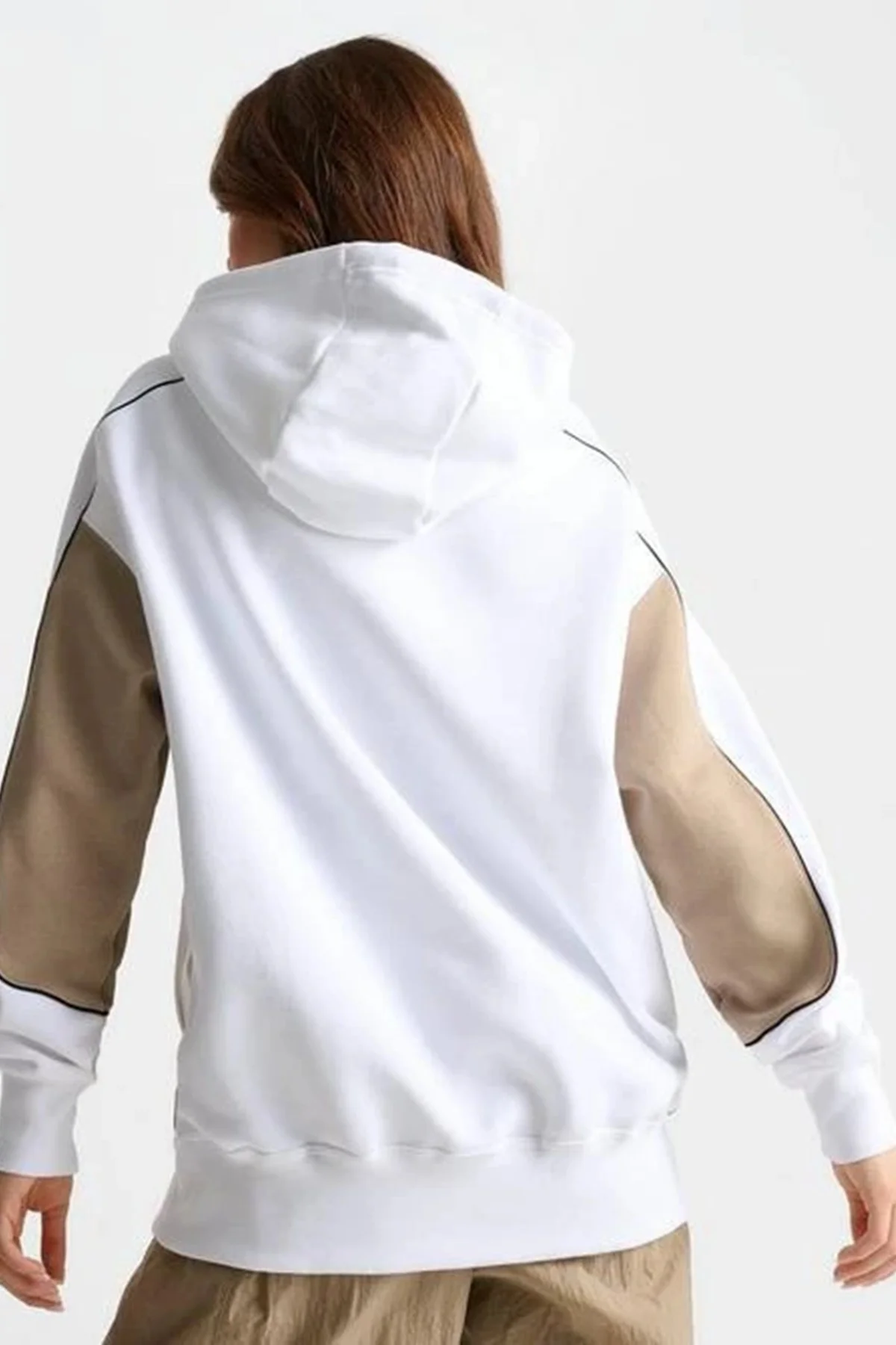 Fleece Overssize Pullover Women's Hoodie Kadın Oversize Kapüşonlu Sweatshirt Beyaz Fiyatı, Yorumları ve Özellikleri