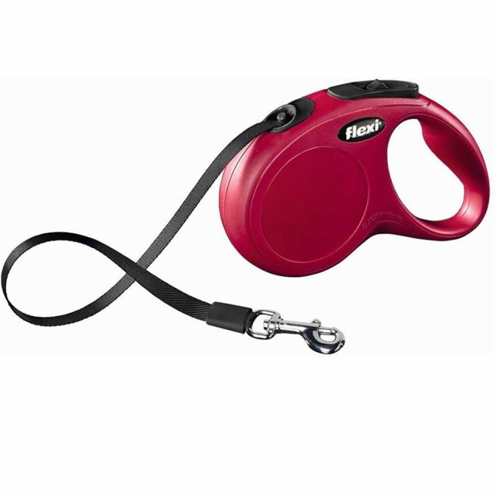 Flexi New Classic Small Otomatik Tasma 5 Mt Şerit Kırmızı