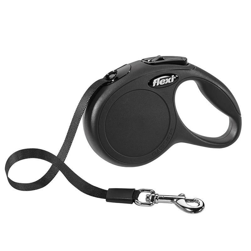 Flexi New Classic Small Otomatik Tasma 5 Mt Şerit Siyah Flexi New Classic Small Otomatik Tasma 5 Mt Şerit Siyah